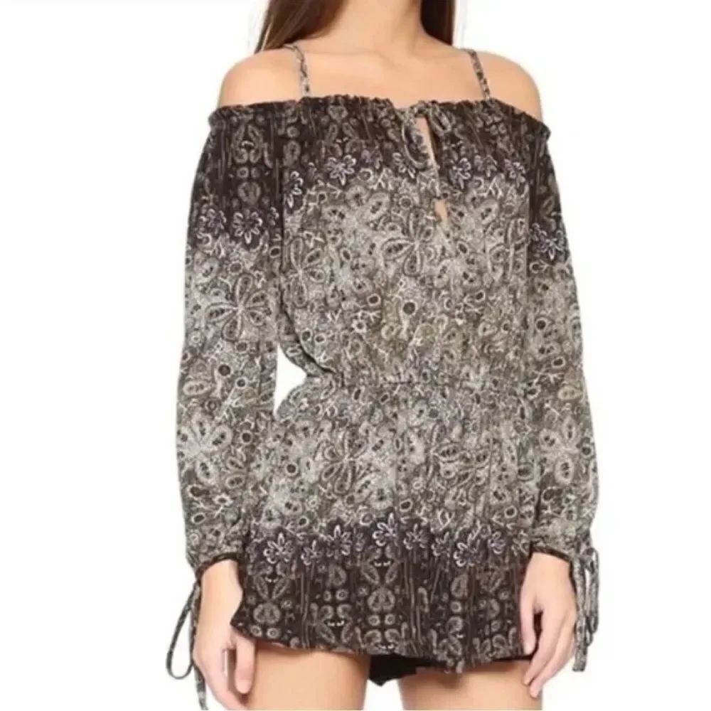 Free People So Devine Off the Shoulder Romper PS